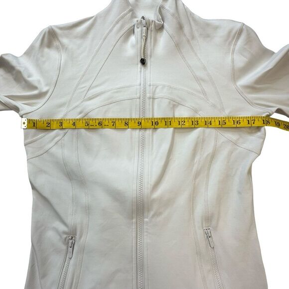 LULULEMON Off White Bone Define Zip Front Jacket Nulu Size 12 NWT - Picture 12 of 17